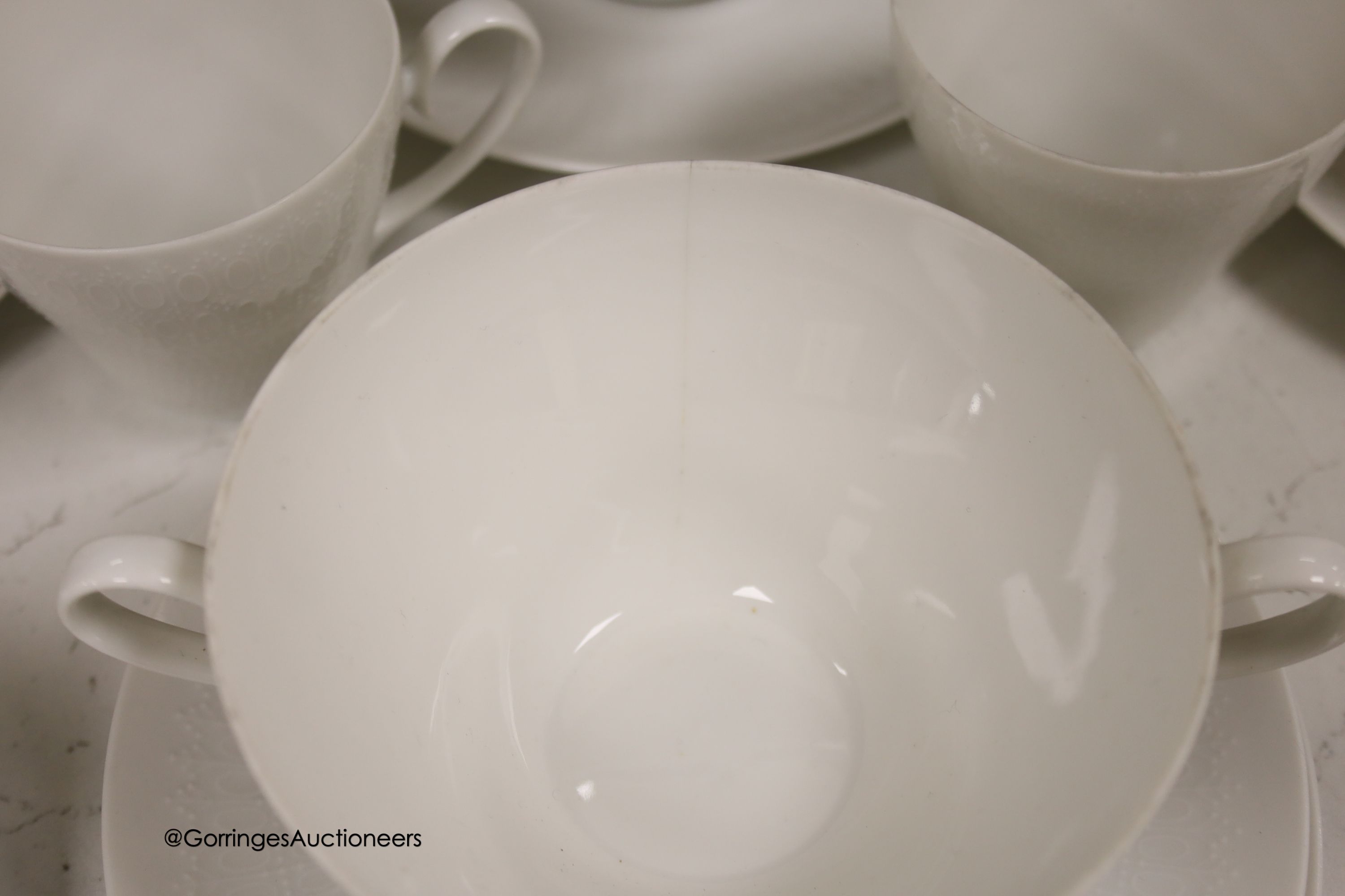 A Rosenthal studio-line relief moulded porcelain dinner and coffee service (52)